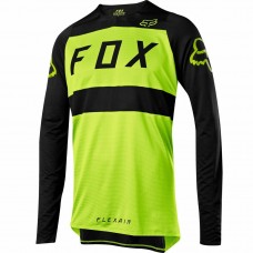 Tricou FOX FLEXAIR JERSEY [YLW/BLK] (FOX-20902-069-L)