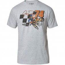 TRACKSIDE SS TEE [LT HTR GRY]: Mărime - XL (FOX-24930-416-XL)