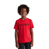 Tricou SPECIALIZED Youth Wordmark SS - Flo Red M