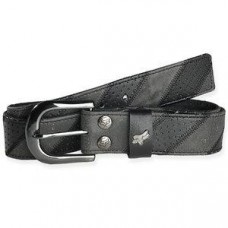 Accesorii FOX M-E-ACCESSORIES HOLE OUT LEATHER BELT BLACK (FOX-57500-001-091)