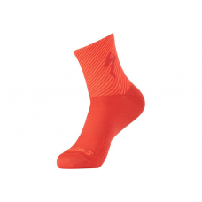 Sosete SPECIALIZED Soft Air Mid Logo - Flo Red/Rocket Red Stripe XL