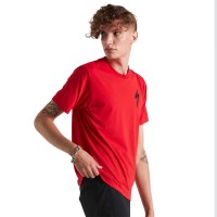 Tricou SPECIALIZED Men's Logo SS - Flo Red XL