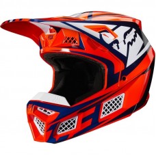 V3 IDOL HELMET, ECE [ORG/BLU]: Mărime - XL (FOX-24562-592-XL)