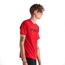 Tricou SPECIALIZED Men's Wordmark SS - Flo Red S