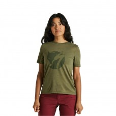 Tricou Ciclism SPECIALIZED/FJALLRAVEN Women's Wool (S/S) - Green XS