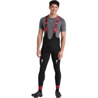 Pantaloni termici cu bretele SPECIALIZED Men's Team SL Expert - Black/Red XL