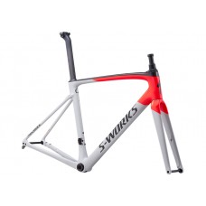 Cadru SPECIALIZED S-Works Roubaix - Gloss/Satin - Dove Gray/Rocket Red/Back 56