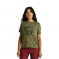 Tricou Ciclism SPECIALIZED/FJALLRAVEN Women's Wool (S/S) - Green M