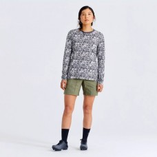 Tricou Ciclism SPECIALIZED/FJALLRAVEN Women's Cotton Caliswe (L/S) - Basalt/Eggshell S