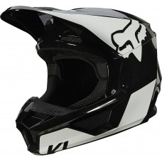 FOX V1 REVN HELMET, ECE [BLK/WHT]: Mărime - S (FOX-25819-018-S)