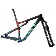 Cadru SPECIALIZED 2020 S-Works Epic - Gloss Carbon/Cobalt Marble/BrassyYellow Marble/Vivid Coral/Oasis L